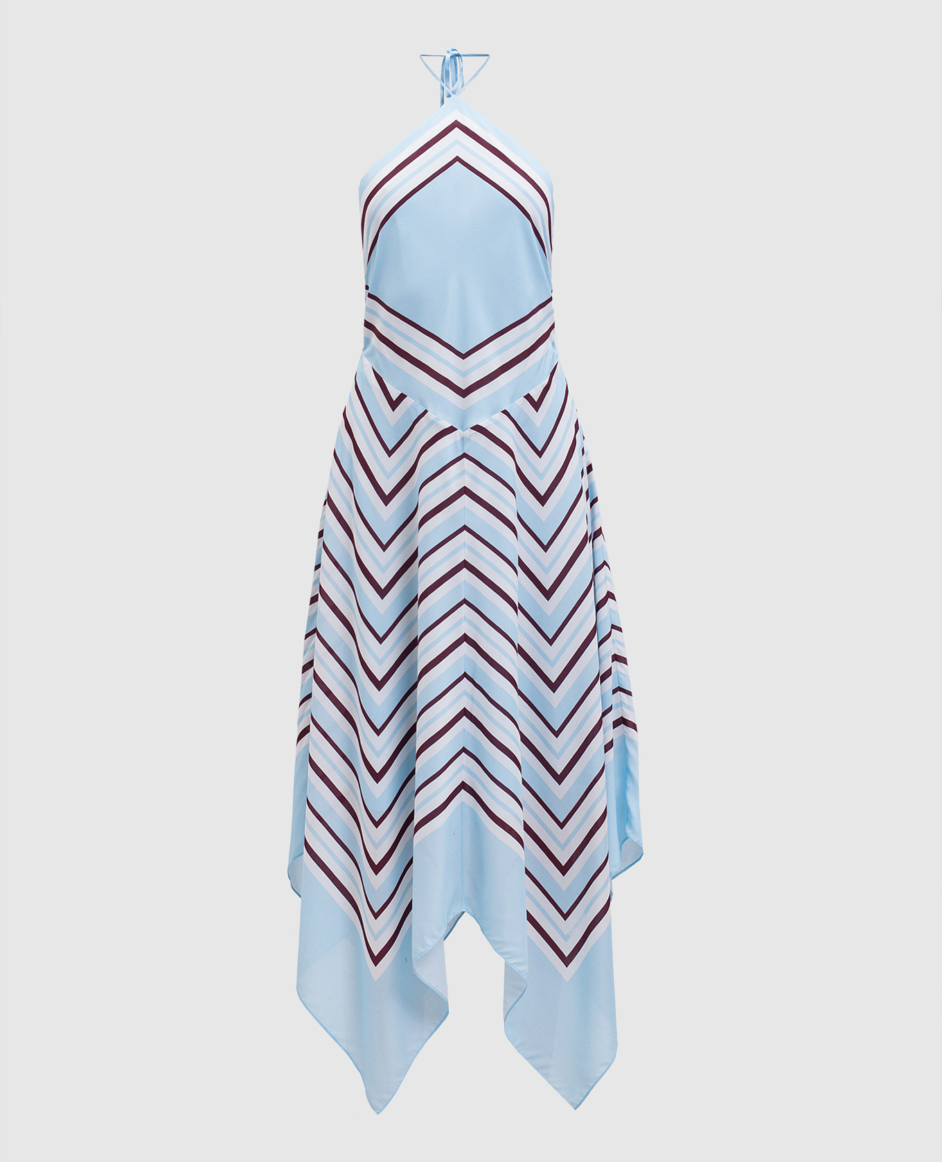 Blue midi dress with silk Simkhai