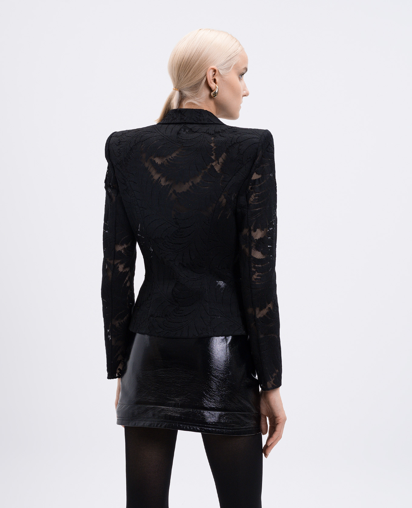 Black lace jacket Balmain 4