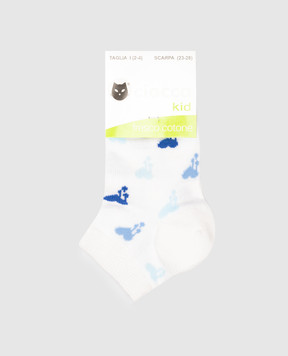 RiminiVeste Children's white socks Ciocca with a pattern 4511