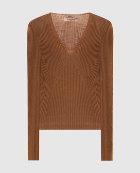 Twinset Brown wool pullover 252TT3110