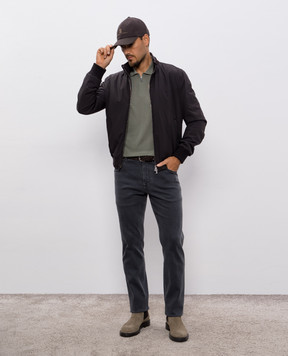 Enrico Mandelli Brown jacket with logo 2T706A519V