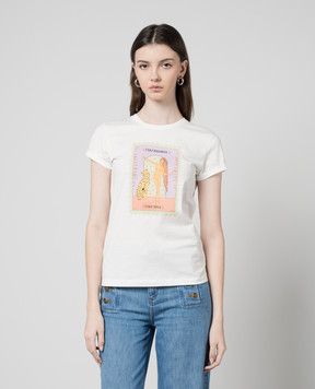 Twinset White t-shirt with Stay Power print 241TT2411