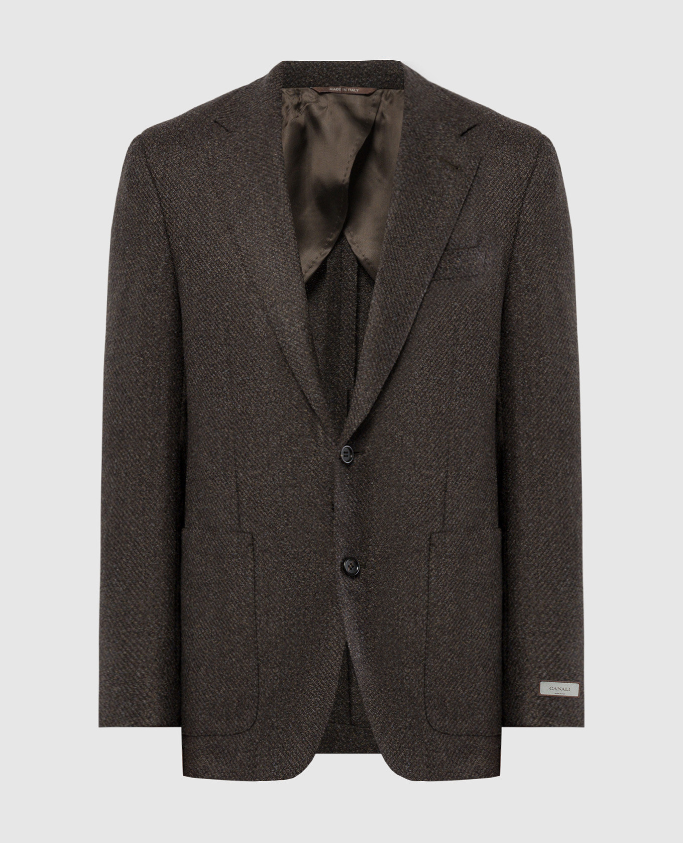 

Brown jacket with wool Canali, Коричневый