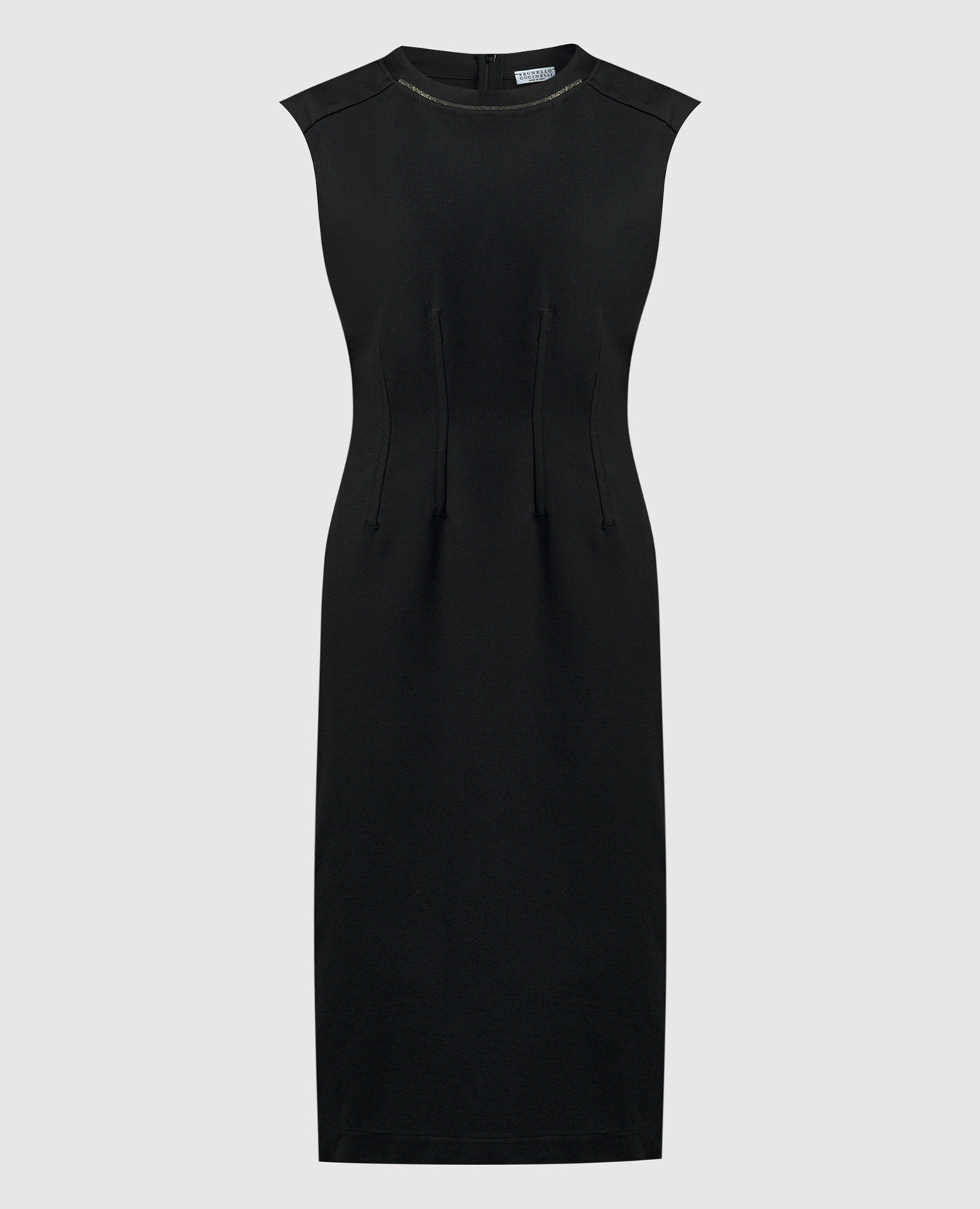

Black midi dress with monil chain Brunello Cucinelli