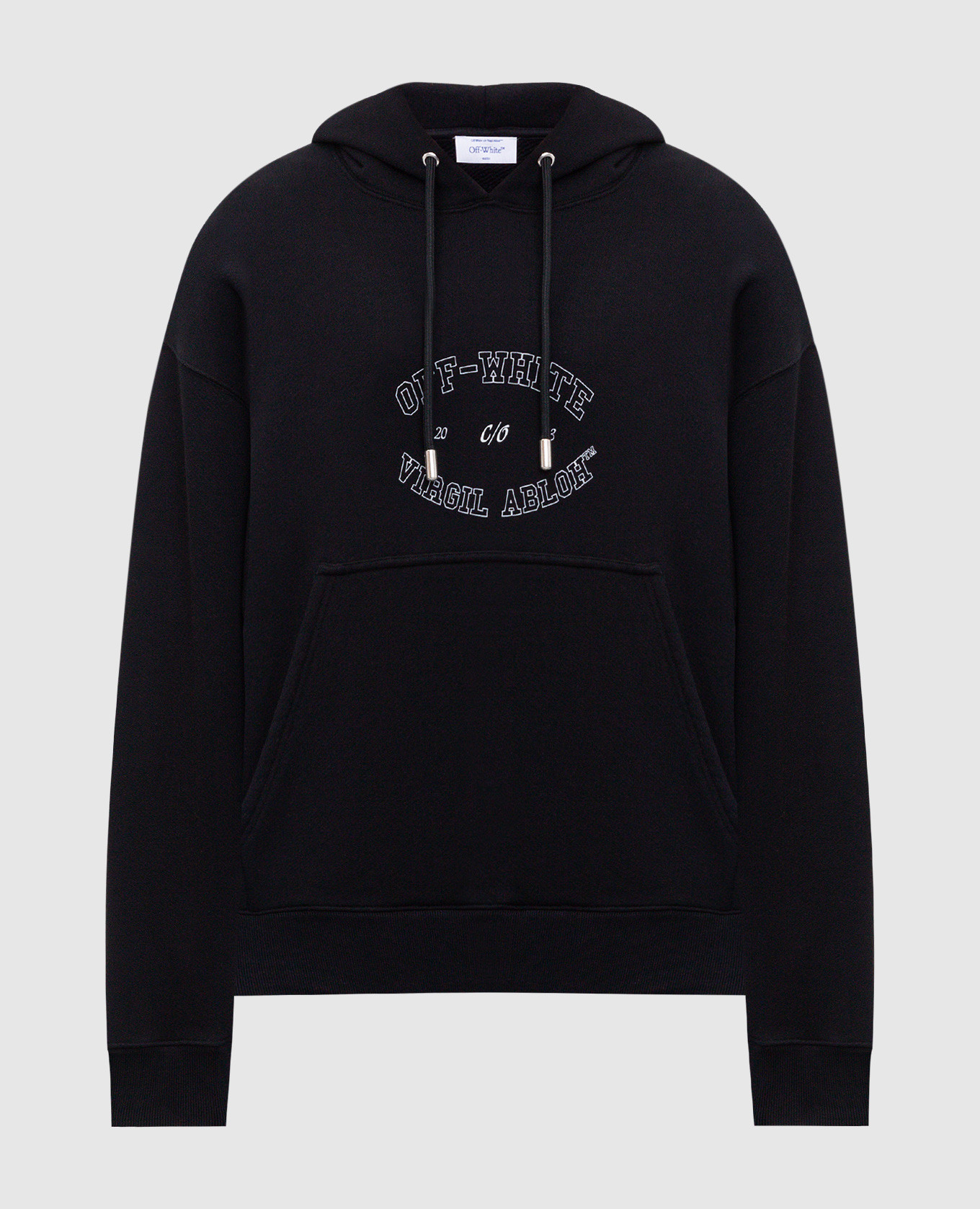 

College black hoodie with contrast logo print Off-White