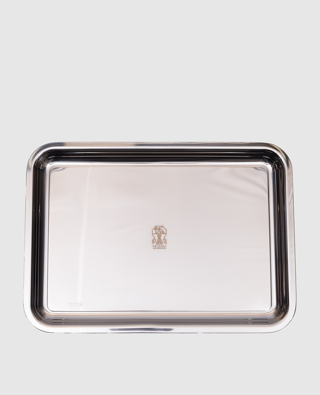 

Silver tray with logo engraving Brunello Cucinelli