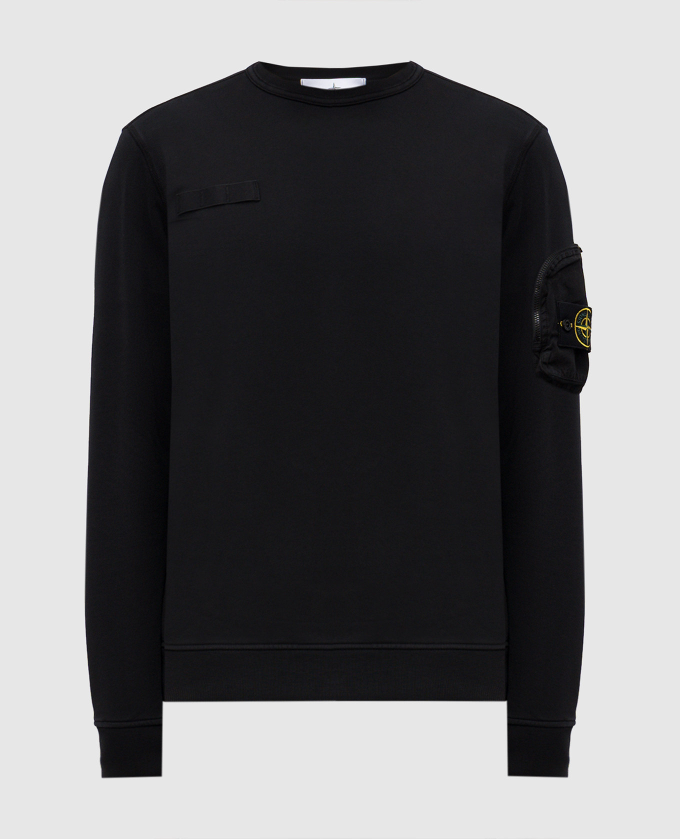

Black sweatshirt with logo patch Stone Island