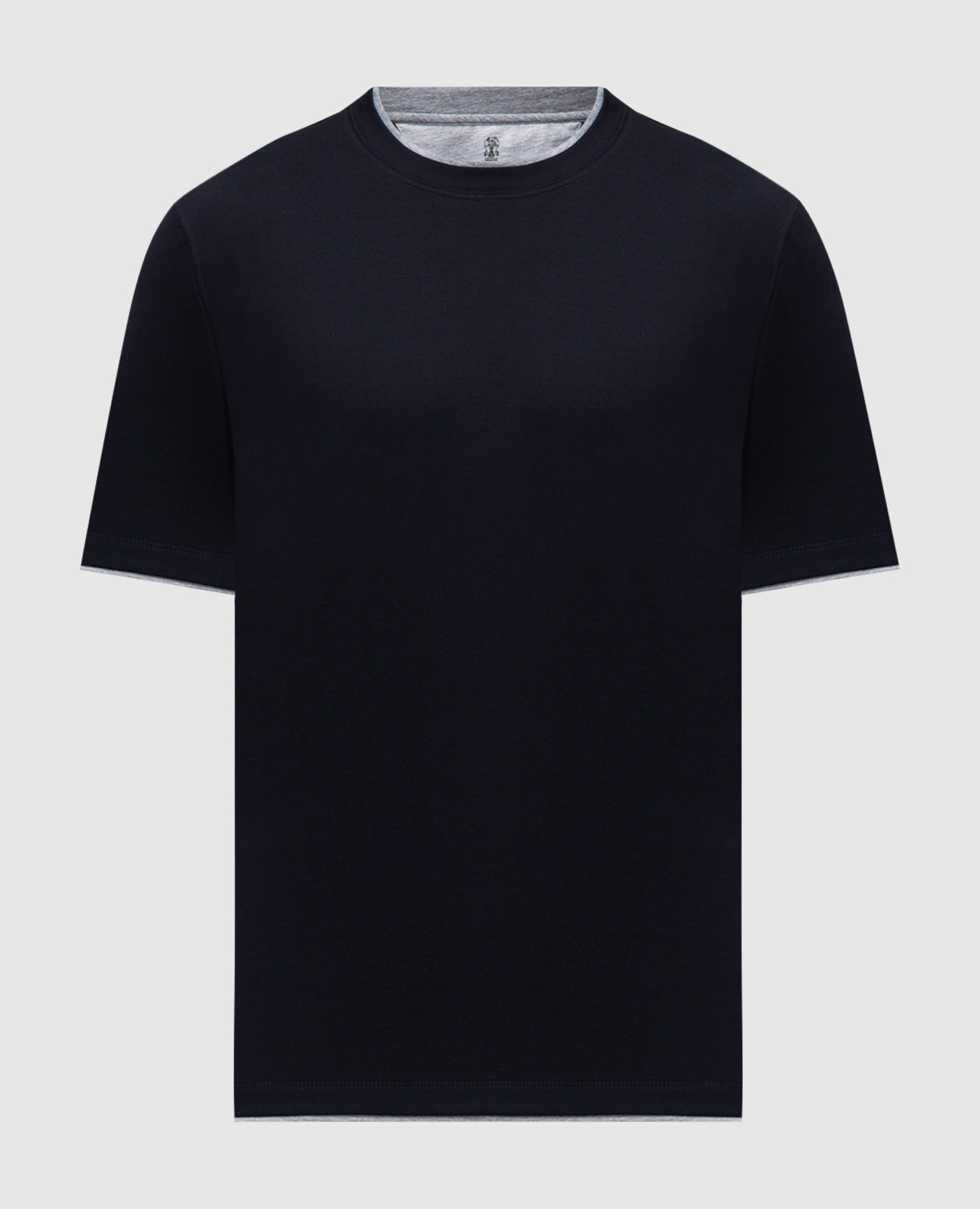 Blue silk t-shirt Brunello Cucinelli