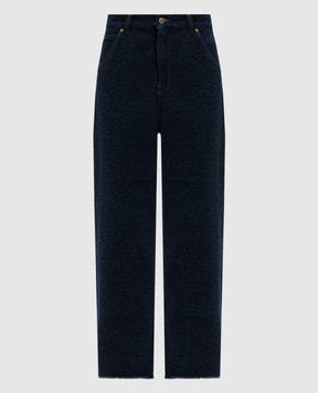 DARKPARK Blue jeans with bouclé WTR08DBL10W555