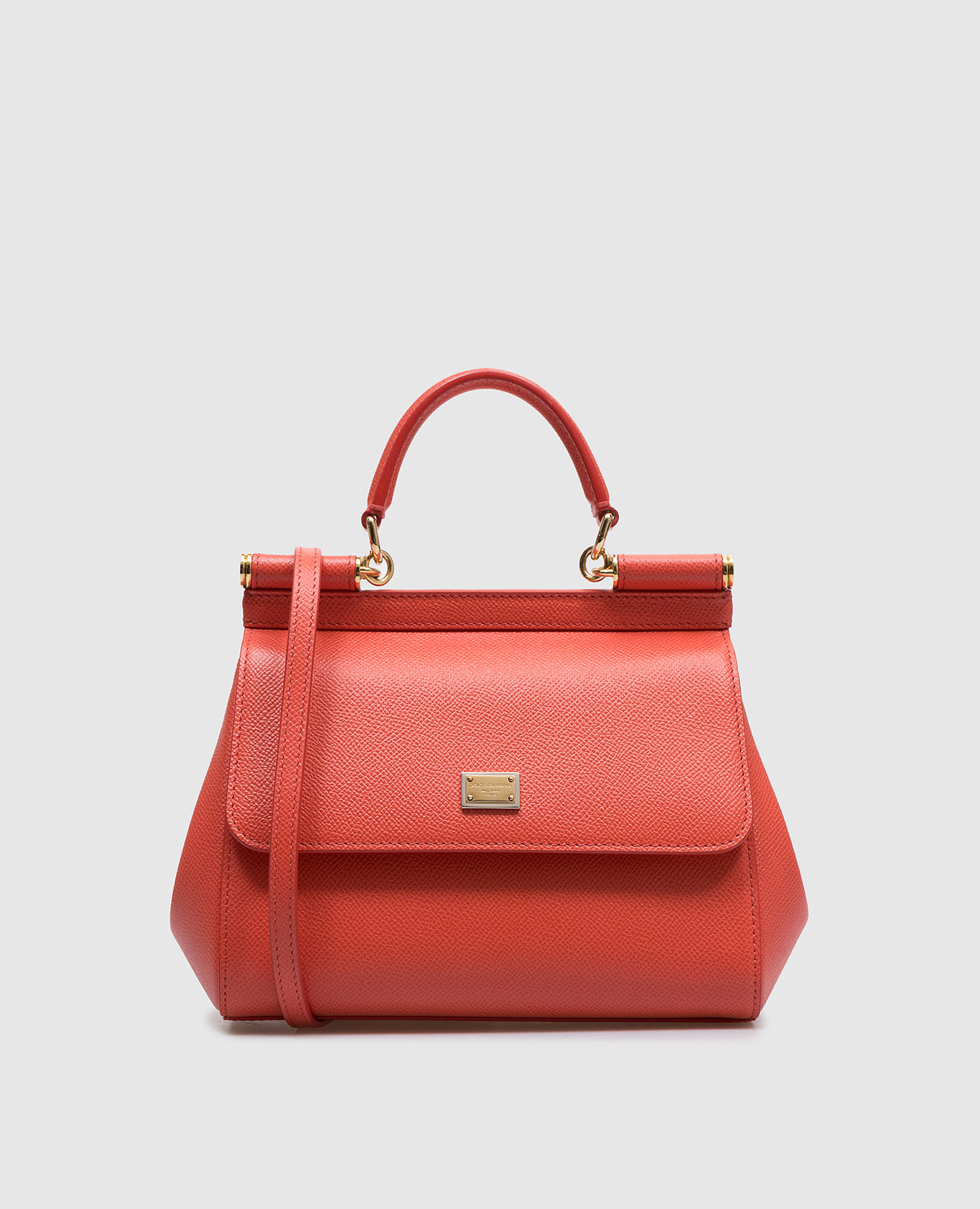 

SICILY red leather bag with logo Dolce&Gabbana