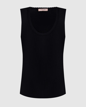 Twinset Black ribbed top 252TP3350
