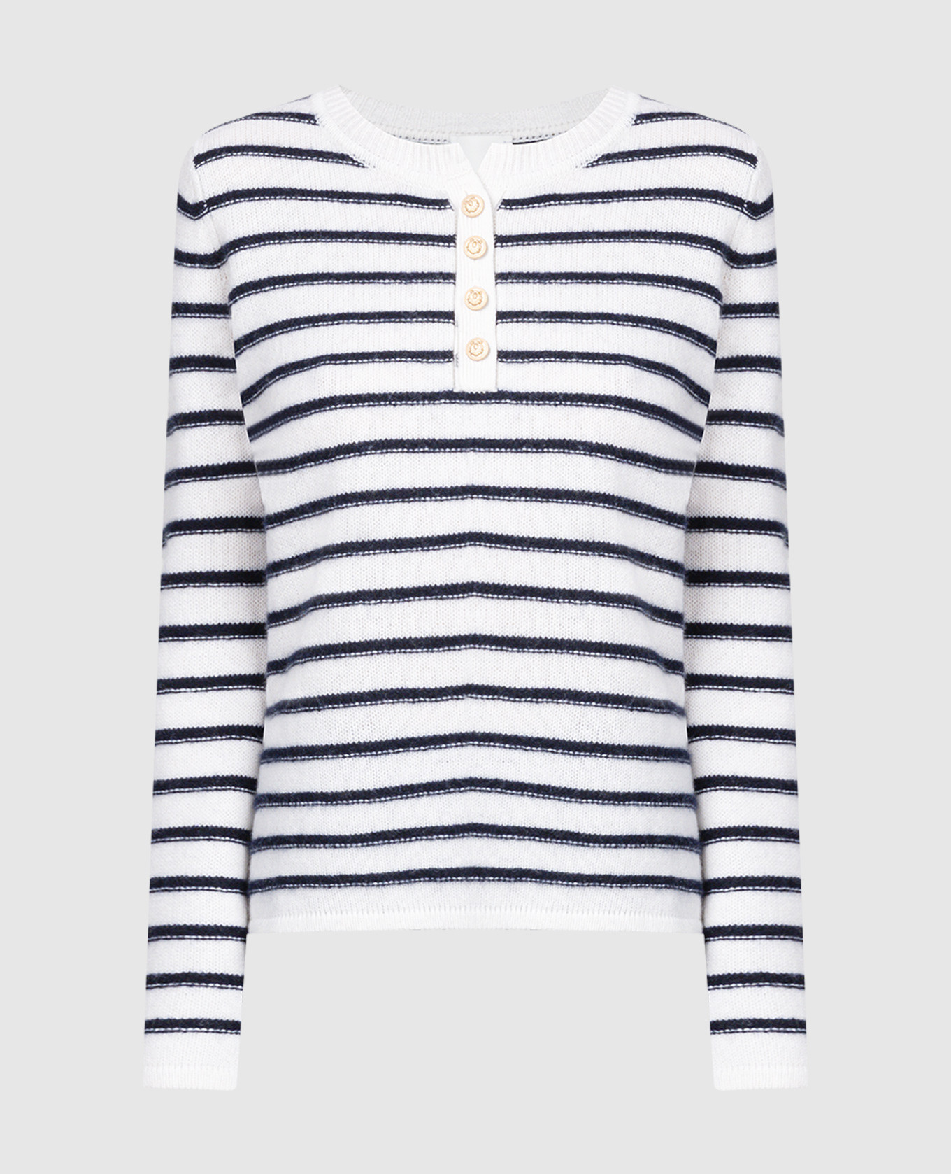 

White wool and cashmere striped jumper Allude