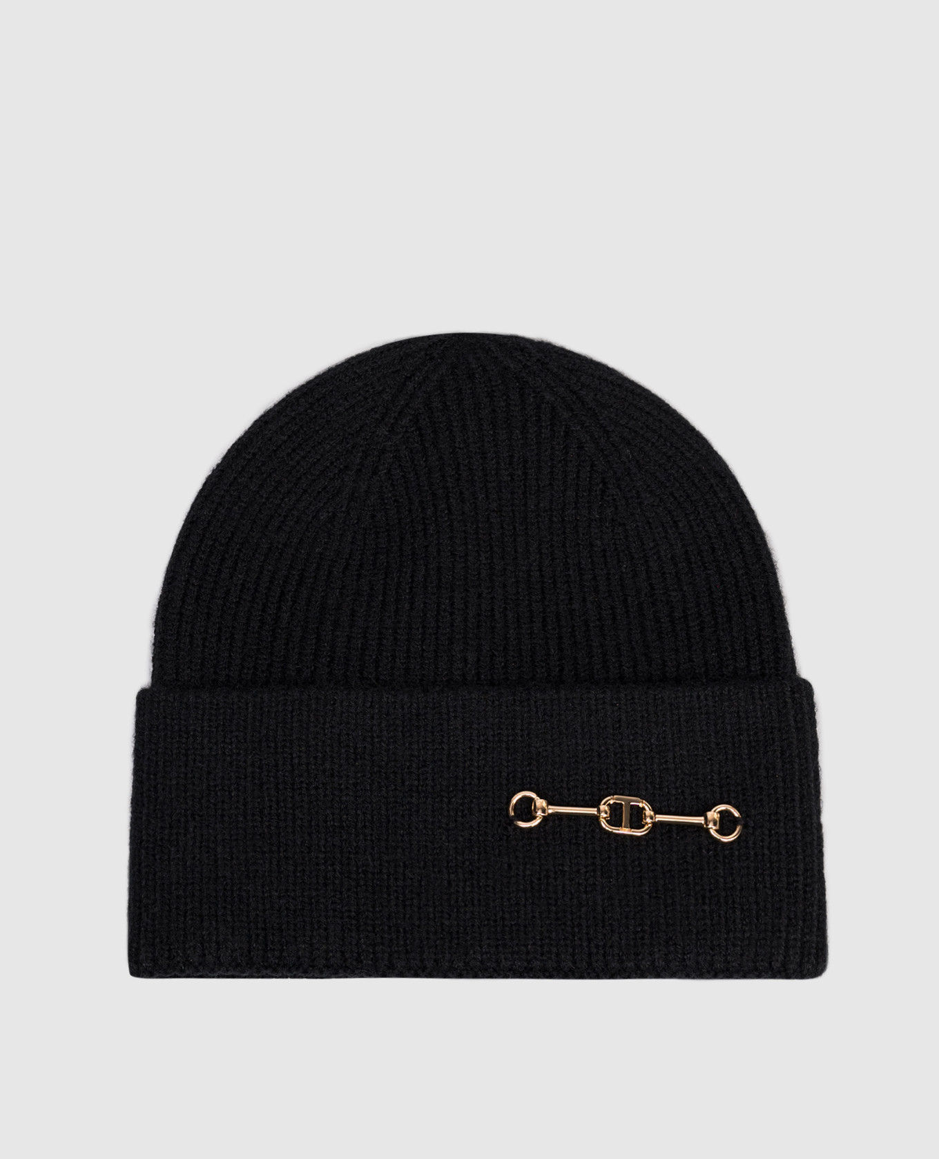 

Black hat with emblem Twinset