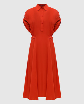 Ermanno Scervino Red silk shirt dress D462Q324FKE