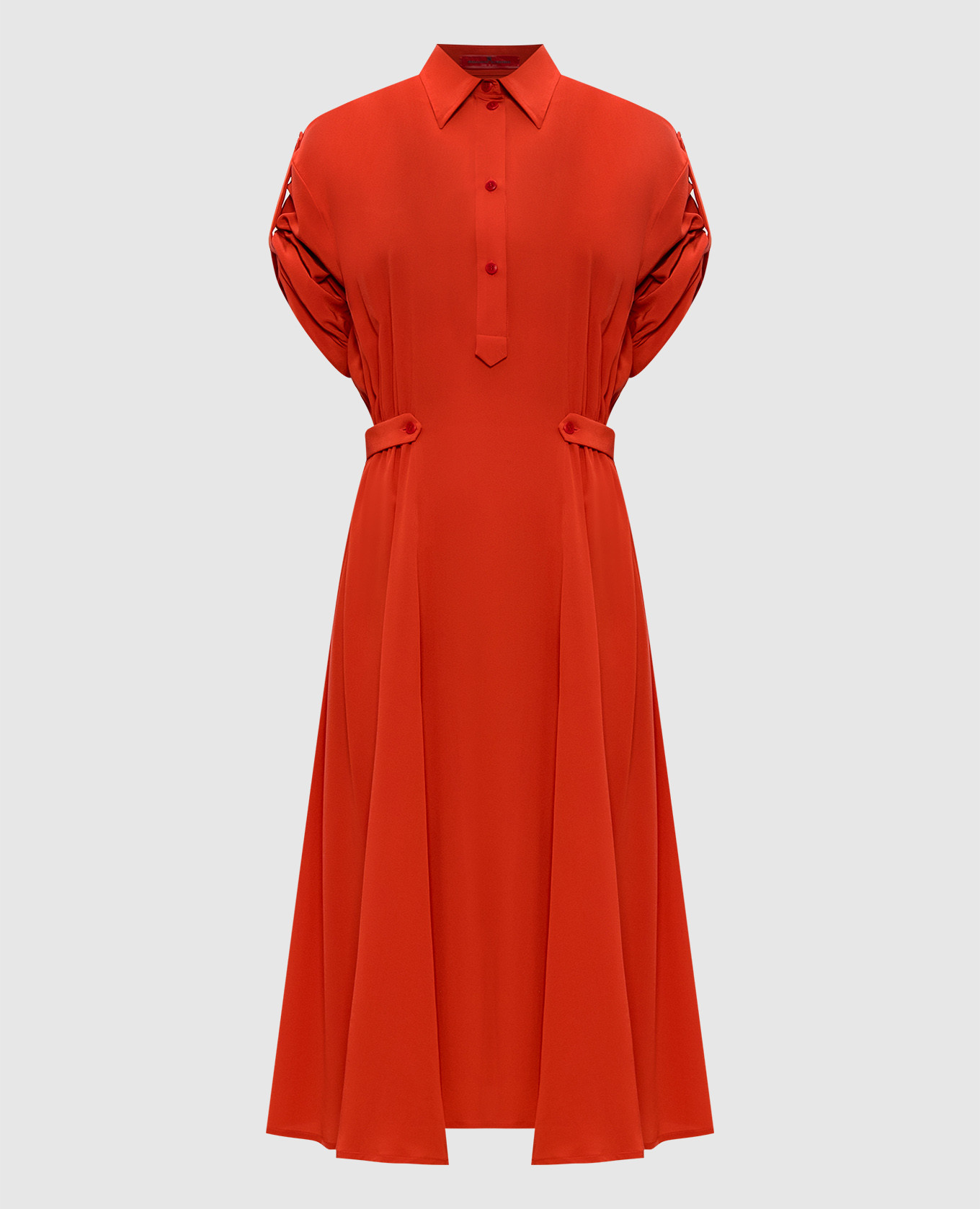 Red silk shirt dress Ermanno Scervino