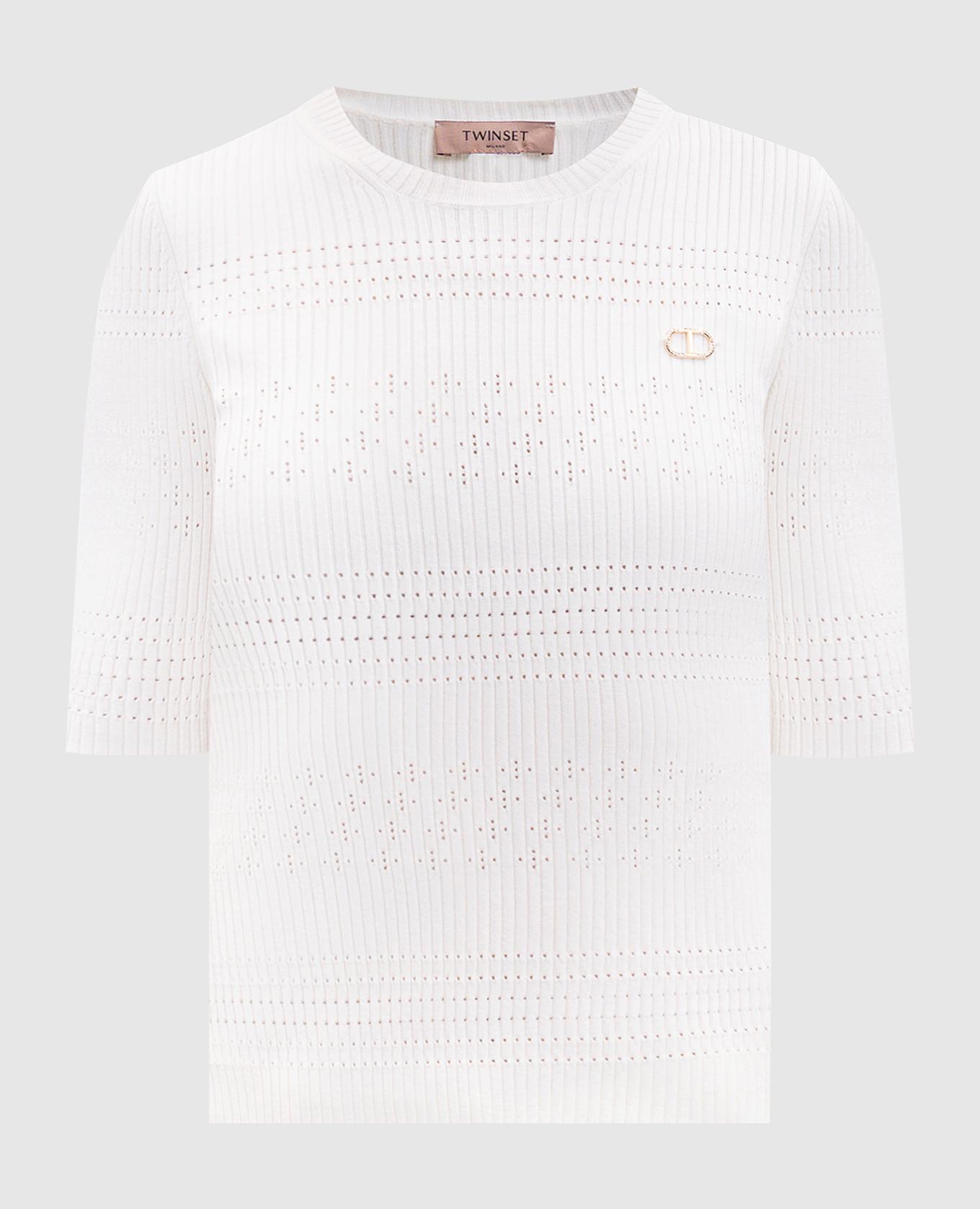 Beige top with logo Twinset