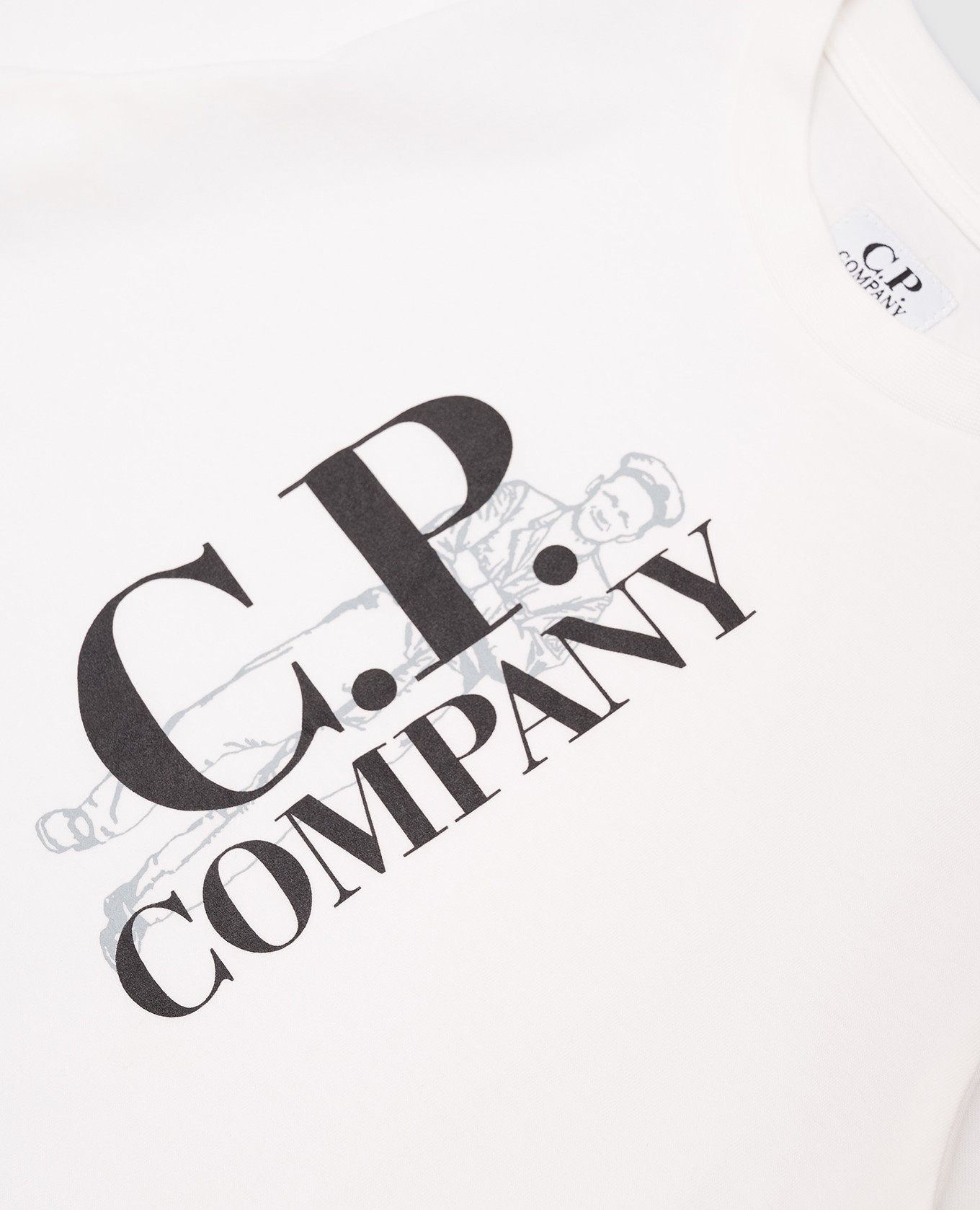

Children's white T-shirt with logo print C.P. Company