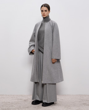 Intoca Gray wool coat 252ELTONCO0901