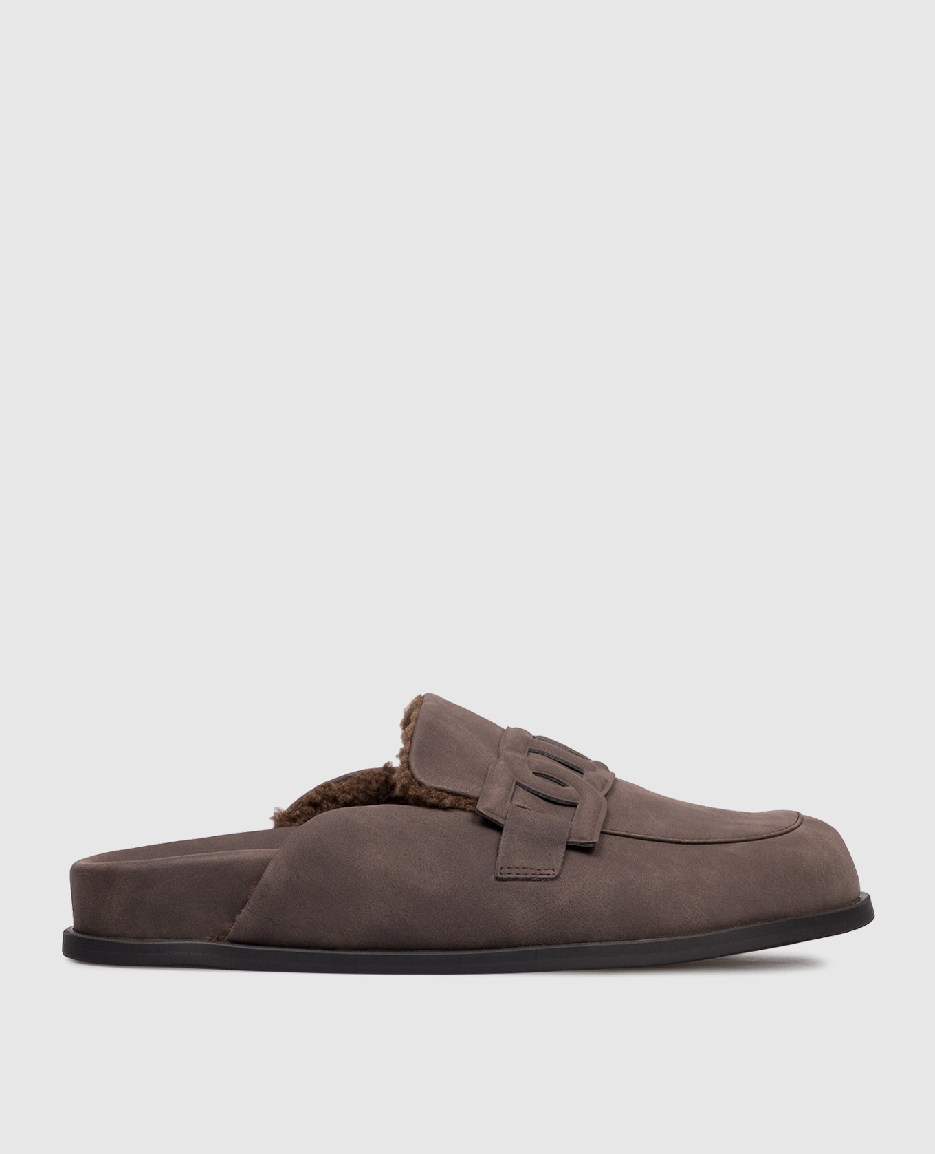 

Brown clogs with logo Twinset