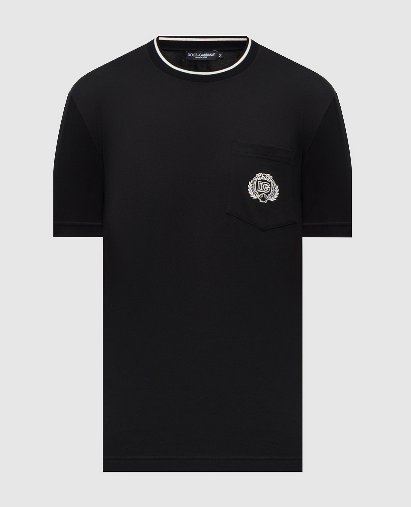 Black T-shirt with embroidered logo Dolce&Gabbana