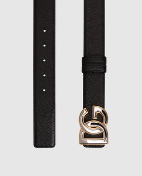 Dolce&Gabbana Black leather belt with logo BC4941AG651
