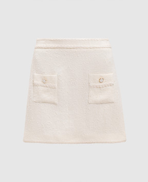 Simkhai Leighton Yellow Tweed Mini Skirt 3253024SW