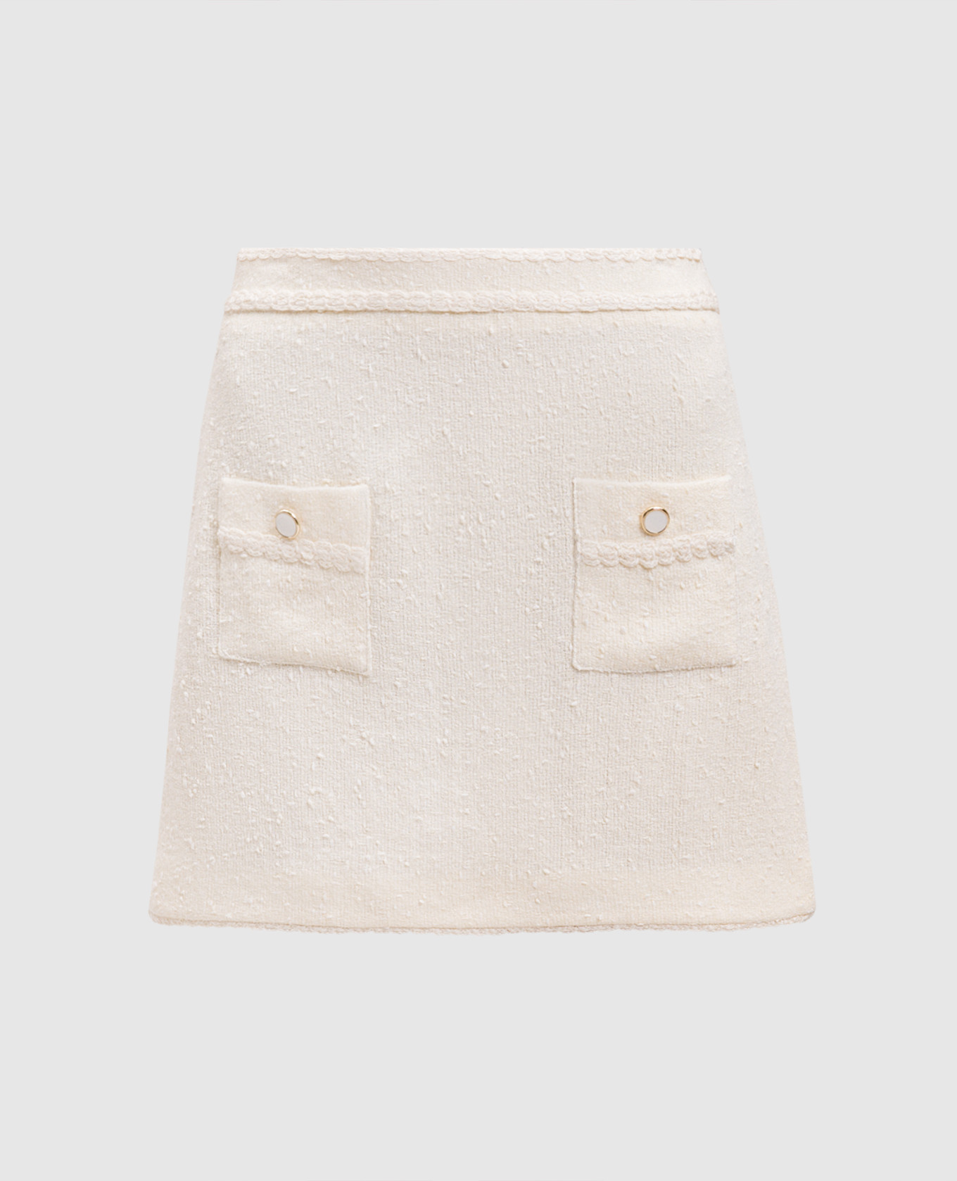 

Leighton Yellow Tweed Mini Skirt Simkhai