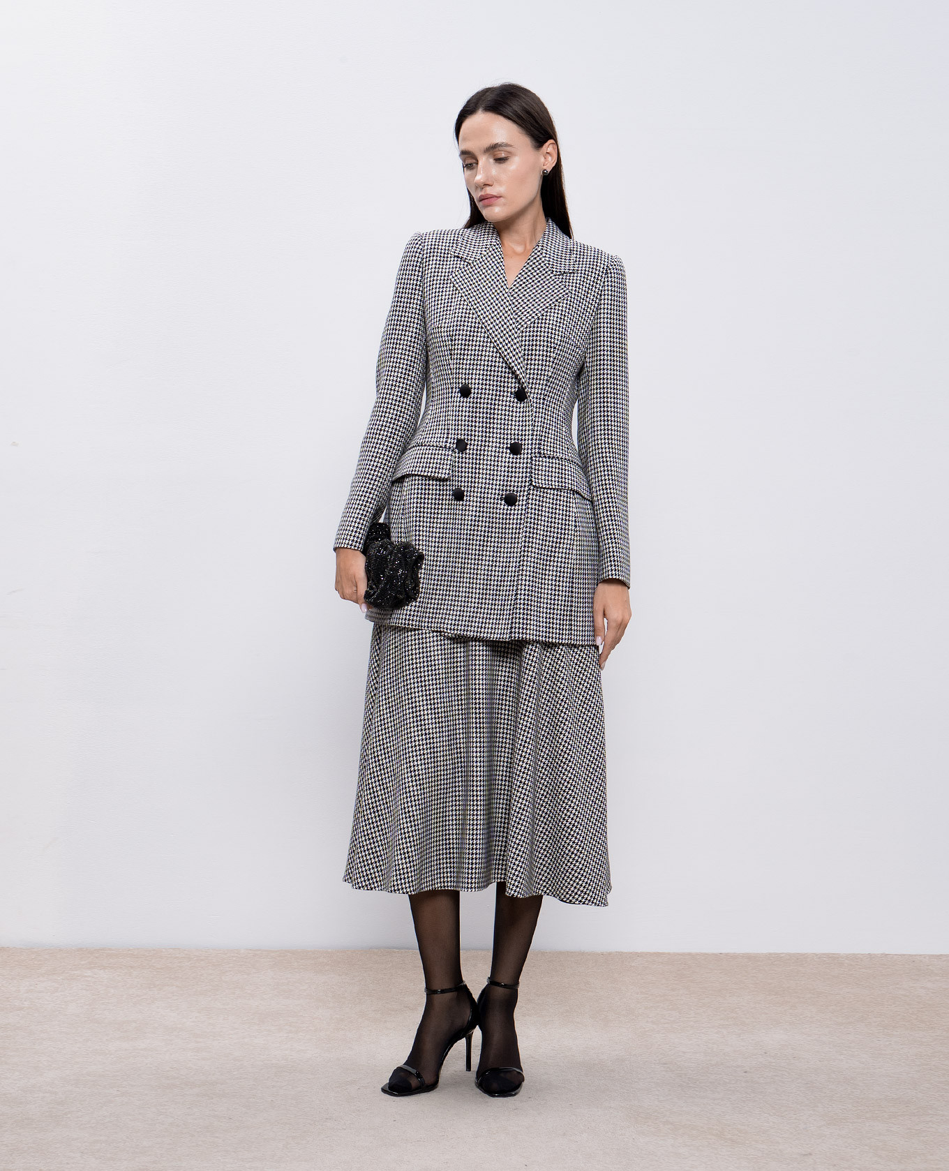 

Double-breasted jacket with wool in a pattern Dolce&Gabbana, White