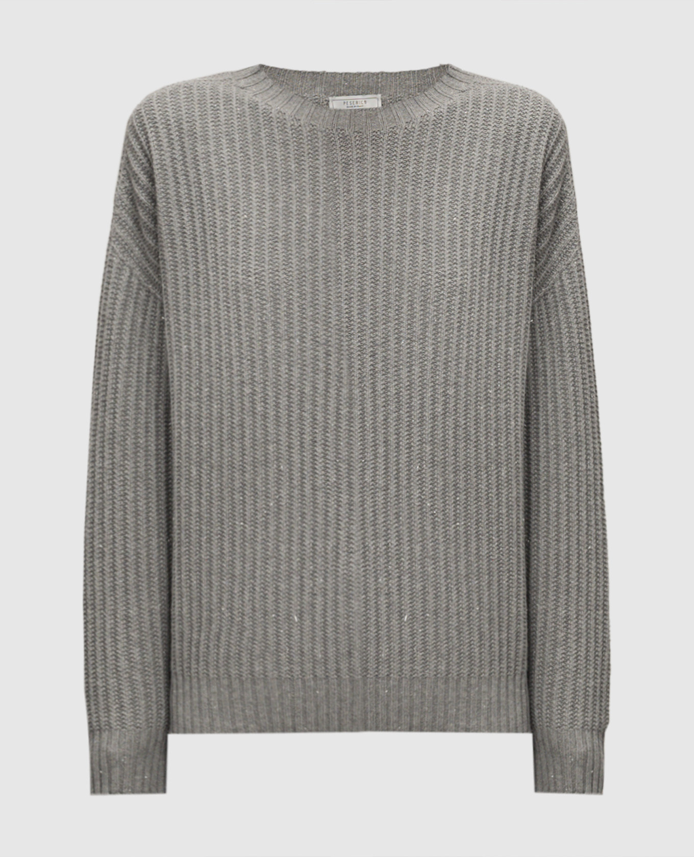 

Gray sweater with wool, silk and cashmere with lurex Peserico, Grey