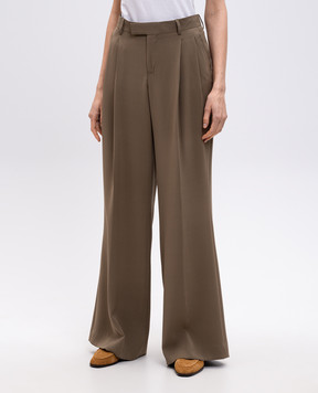 Jacob Lee Khaki silk pants WTP056SS25SCLO