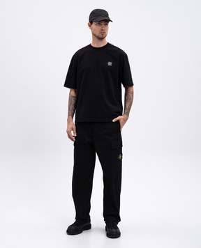 Stone Island Black cargo with logo K2S153100012S0164