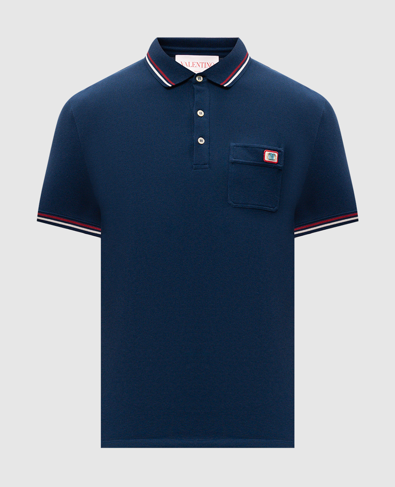 

Blue polo with logo emblem Valentino