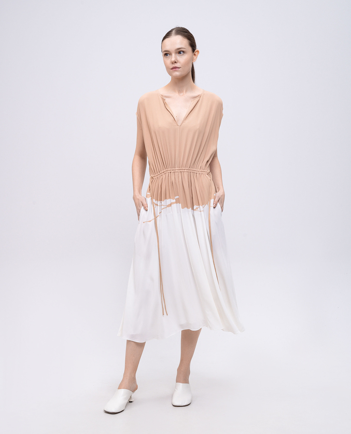Beige Ezra midi dress PROENZA SCHOULER 2