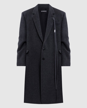 Ann Demeulemeester Viv gray coat with wool B0010184FA510