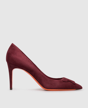Santoni Burgundy suede shoes WDID71207HI2TMGD