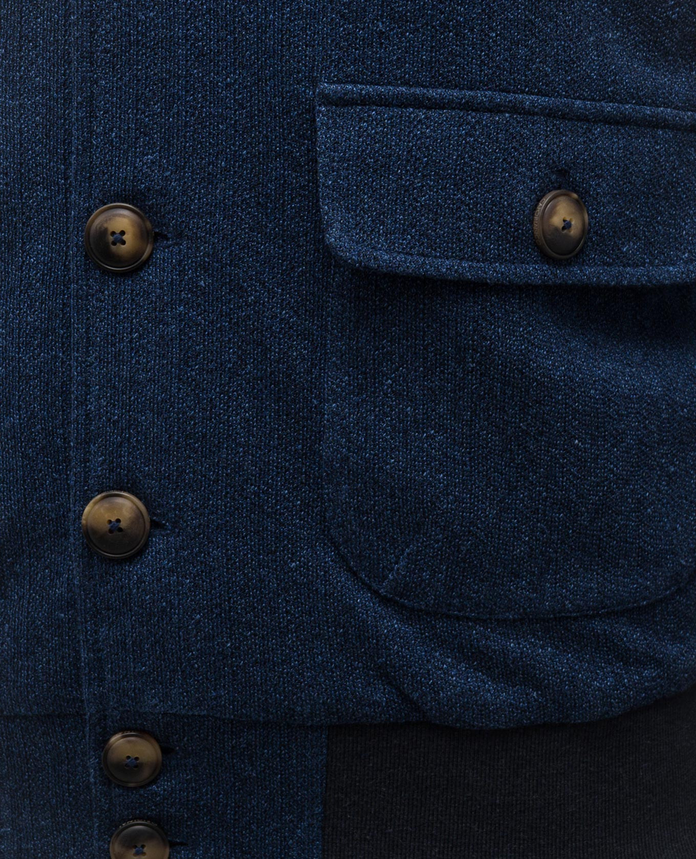 

Blue linen jacket with logo CAPOBIANCO