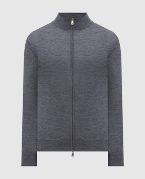 Cashmere&Whiskey Gray merino wool cardigan 97396