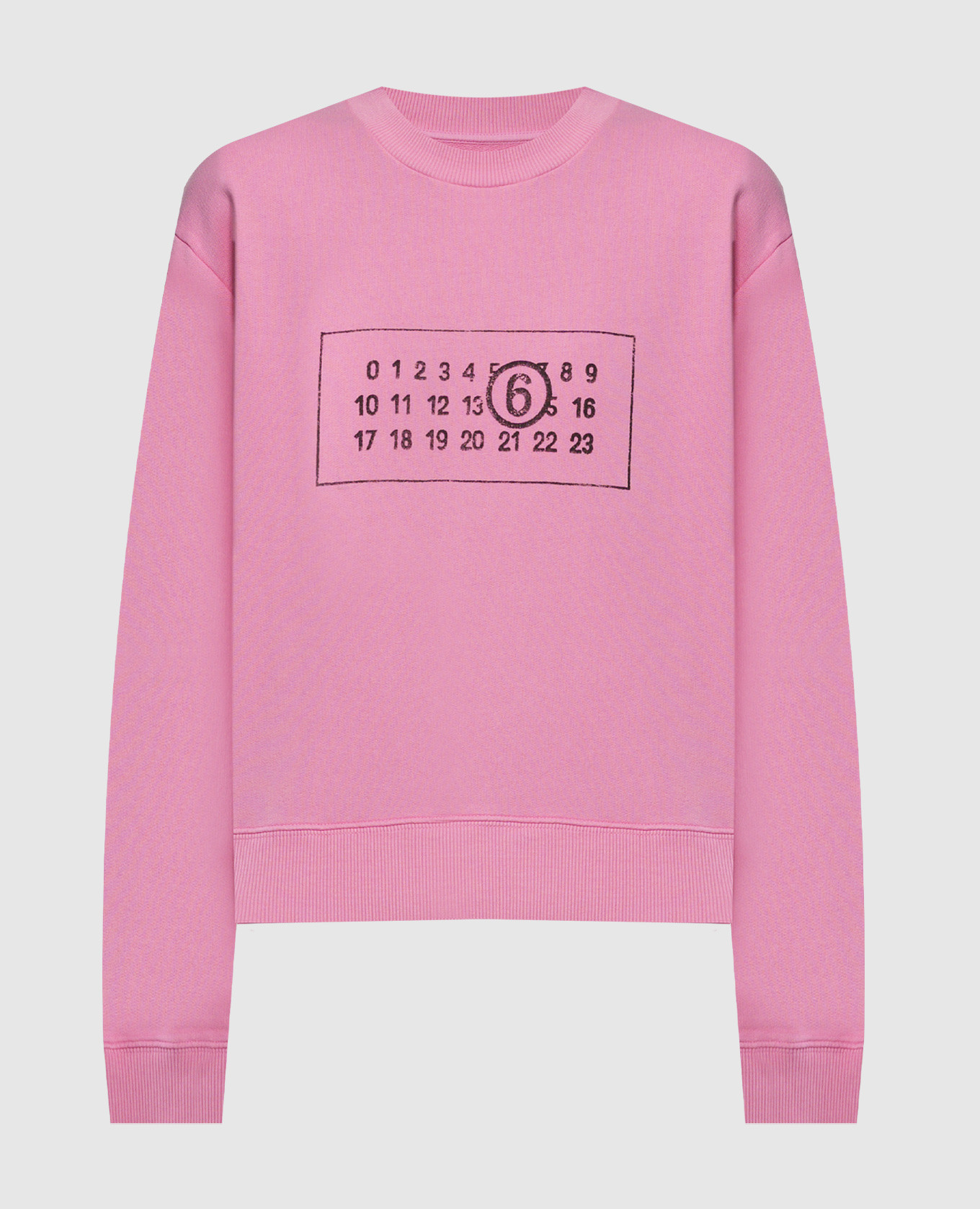 

Pink sweatshirt with logo print Maison Margiela MM6