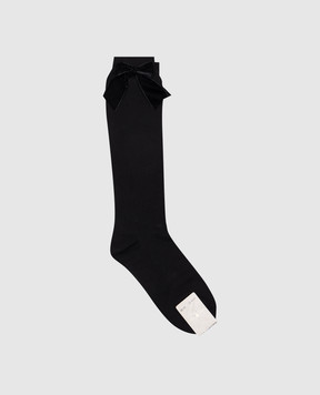 Story Loris Children's black knee high boots with bows 2084910