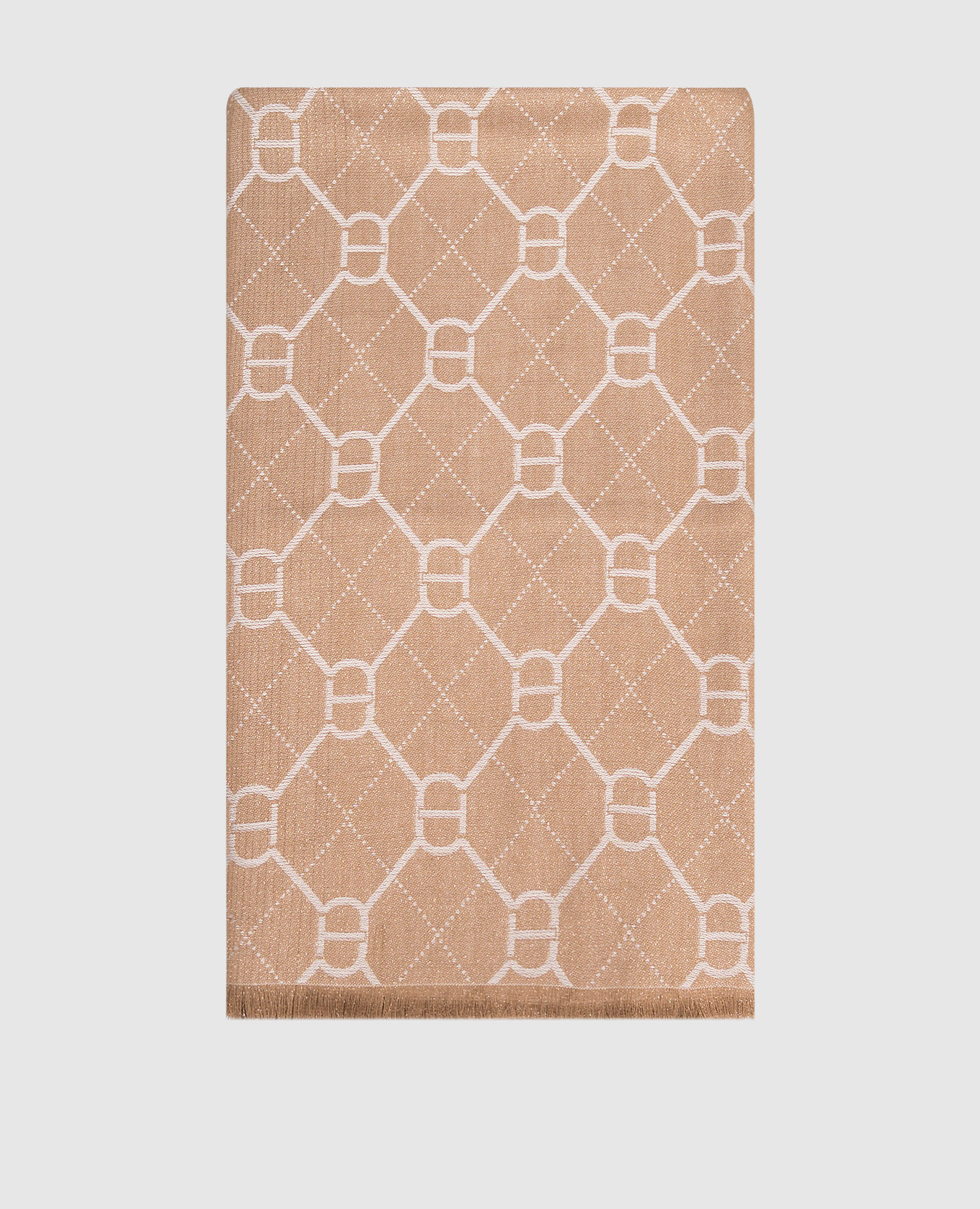 

Brown scarf with logo pattern Twinset
