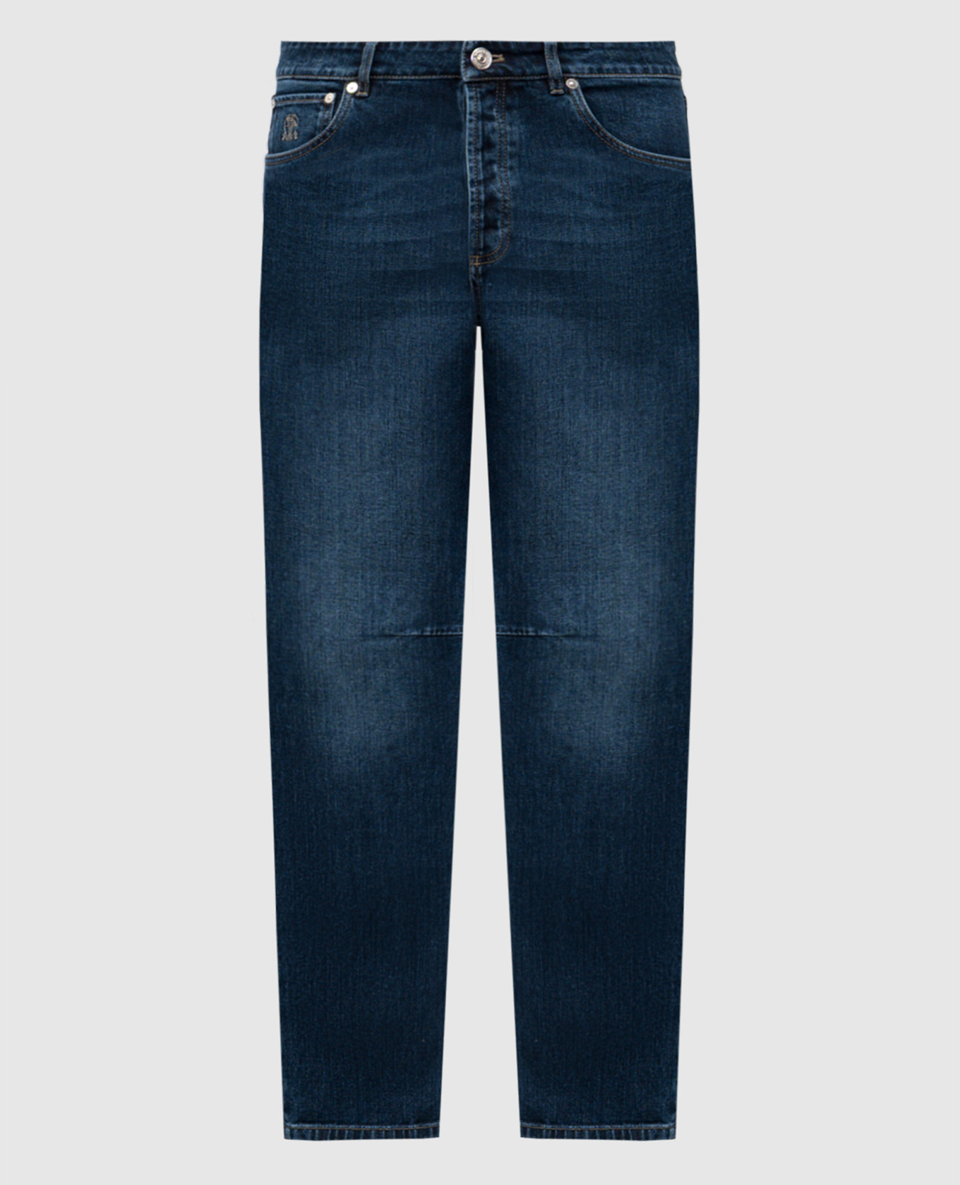 Blue jeans with a worn effect Brunello Cucinelli