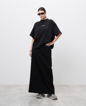 Balenciaga Black wool maxi skirt 814081TPT24