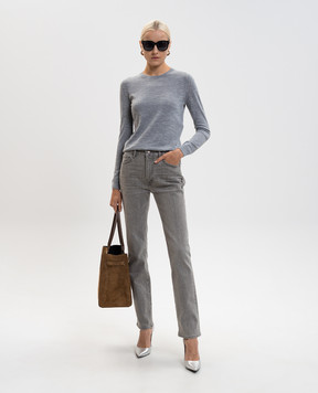 Tom Ford Grey melange wool jumper MAK1340YAX736