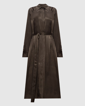 The Row Ryo brown cloak with shiny texture 9039W2461
