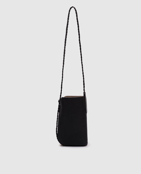J&M DAVIDSON Black Pico Quiver Leather Weave Bag LPCQ0BRTNAN