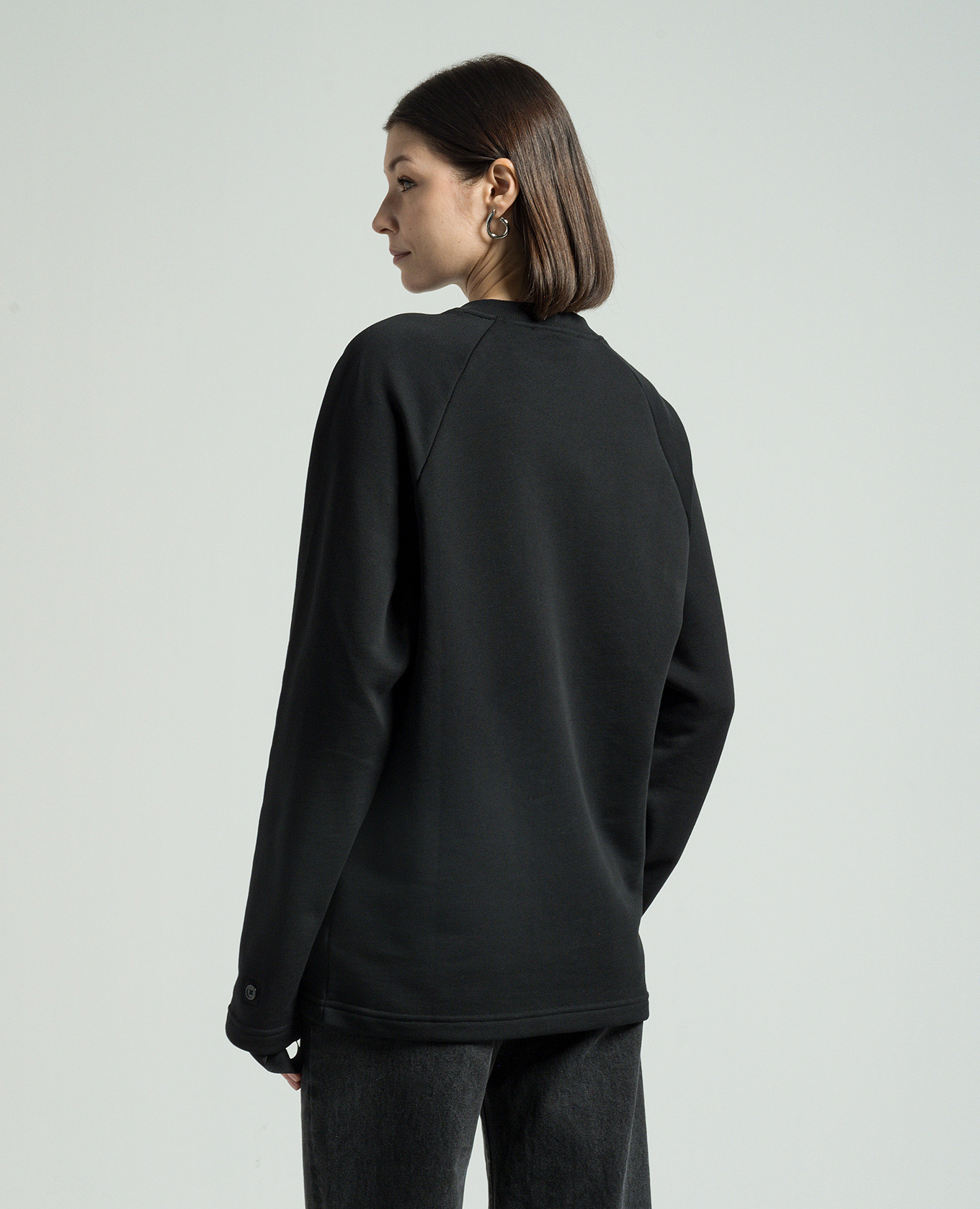 

Black sweatshirt with monogram logo embroidery Helmut Lang