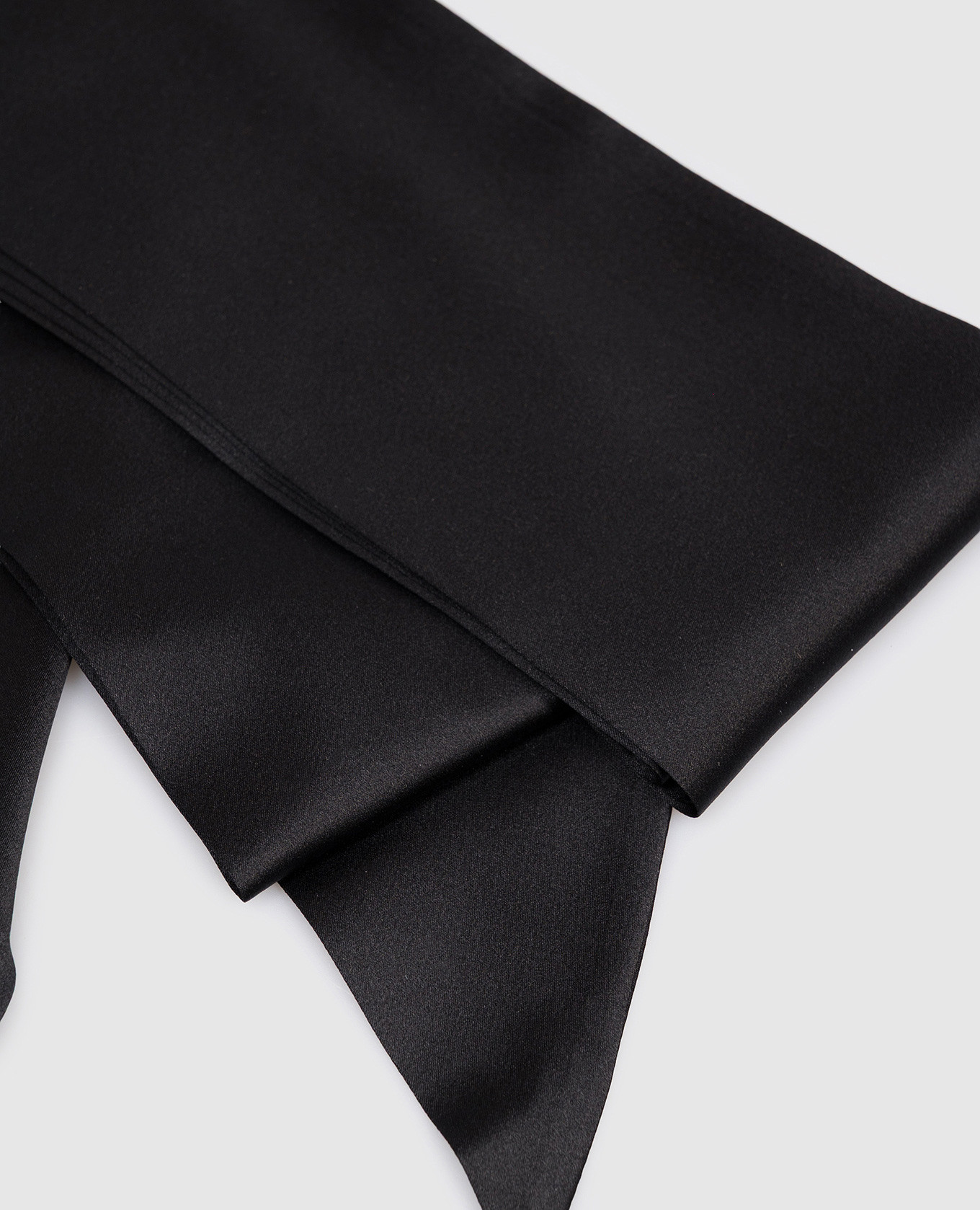 Black silk scarf Ermanno Scervino 3