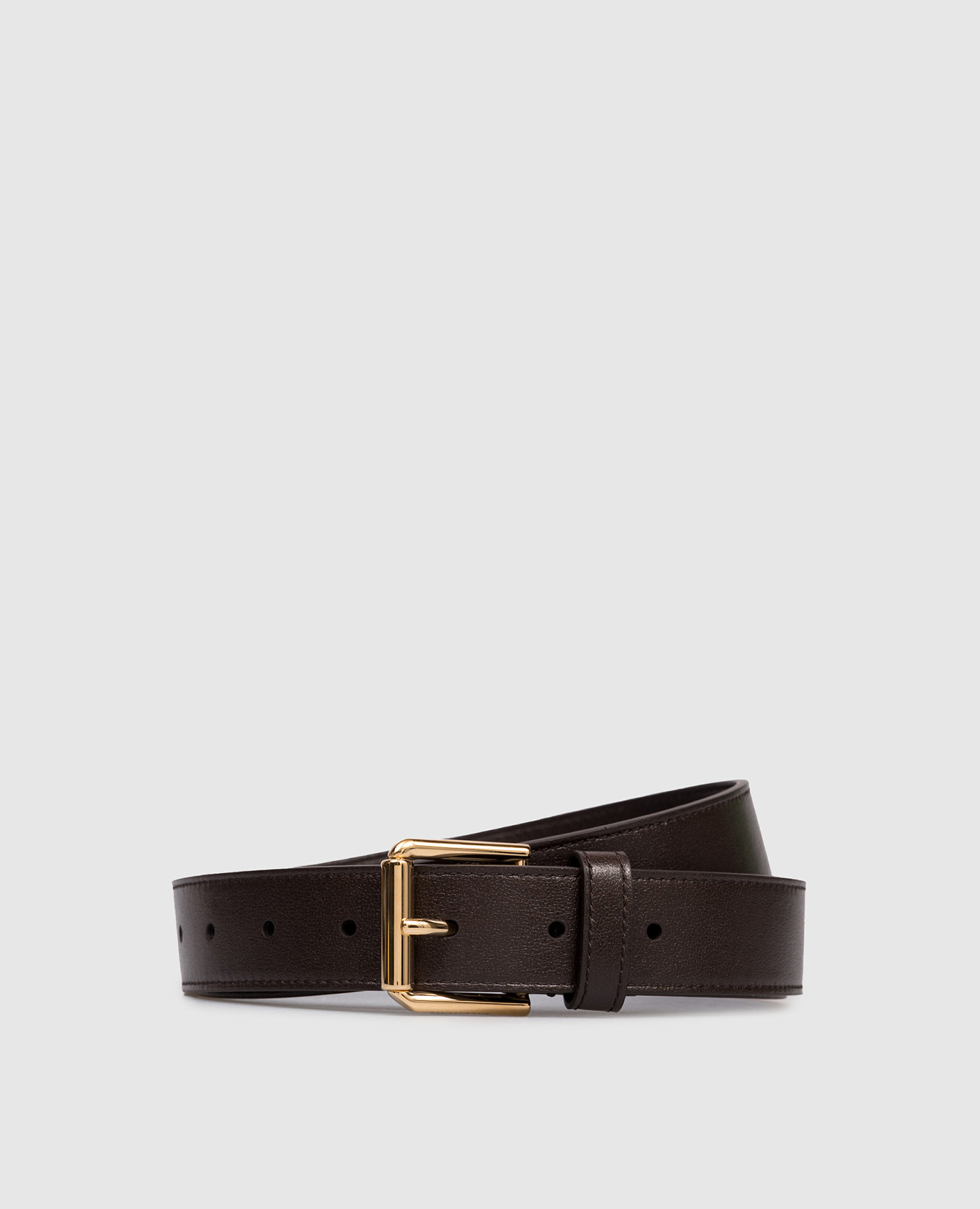 Brown leather belt with logo Givenchy
