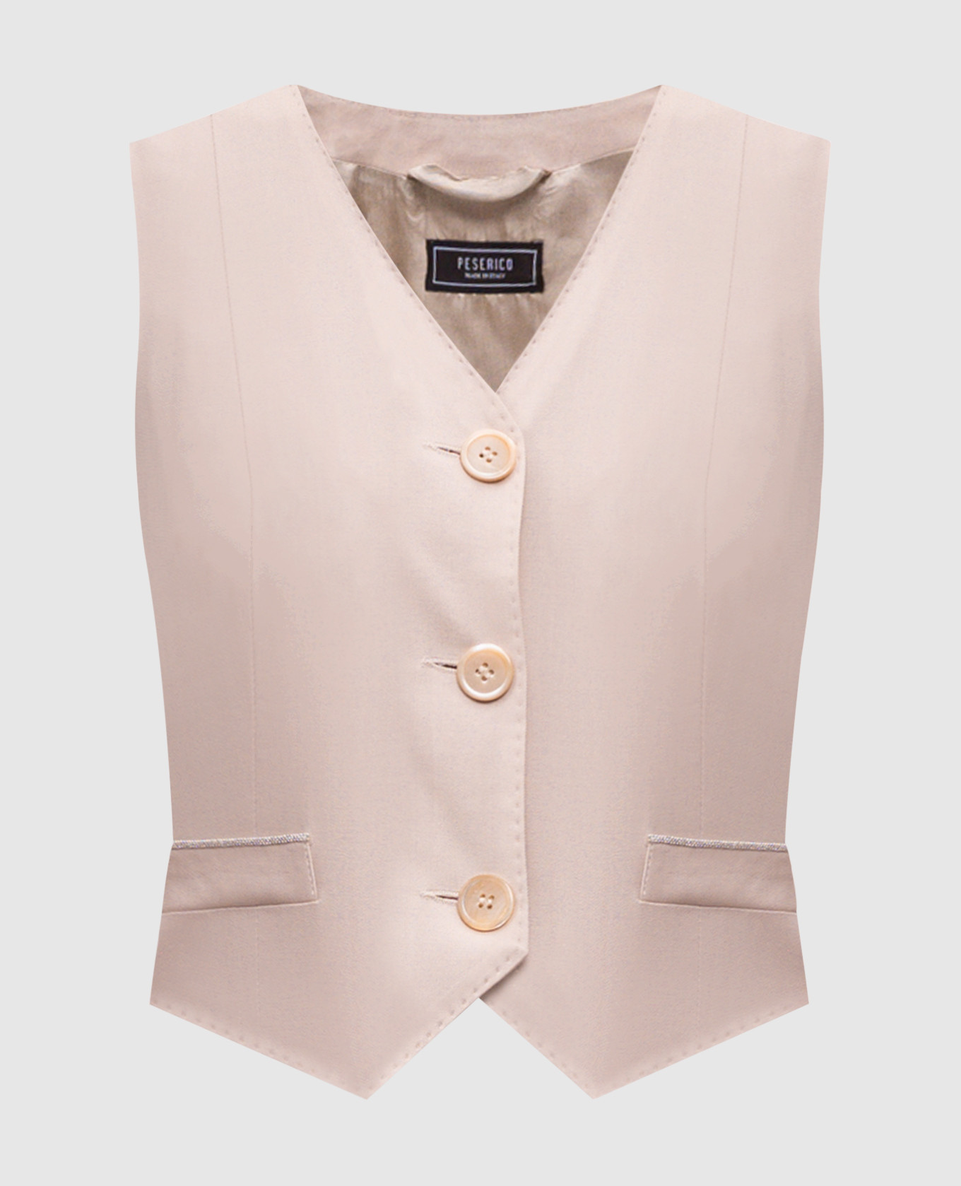 Beige vest with wool Peserico