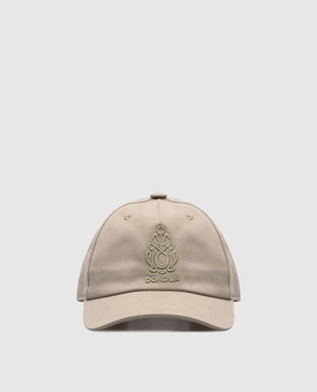 Dondup Cappellino verde con stemma del logo ricamato WQ142Y00402DIT1